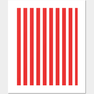 Abay | Red Stripes Pattern Posters and Art